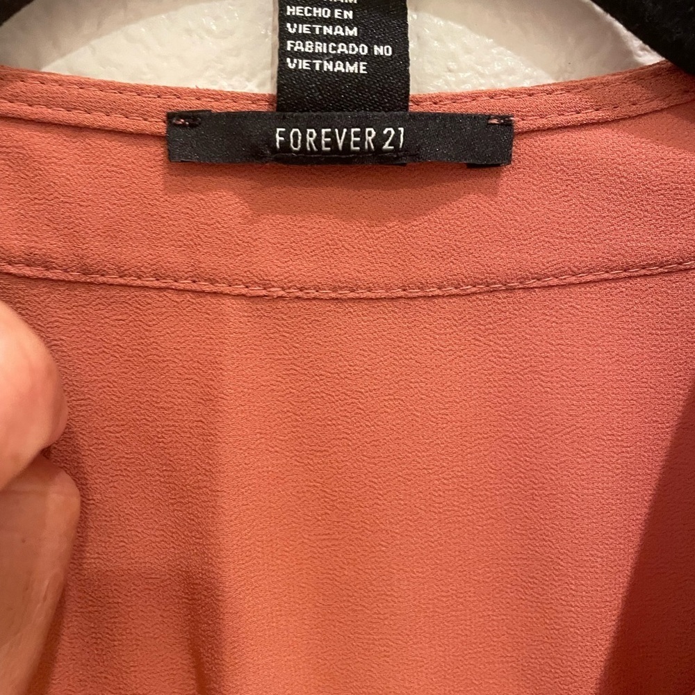 Forever 21 Rust Orange Wrap Blouse | Women’s Small​​​ - Picture 6 of 8